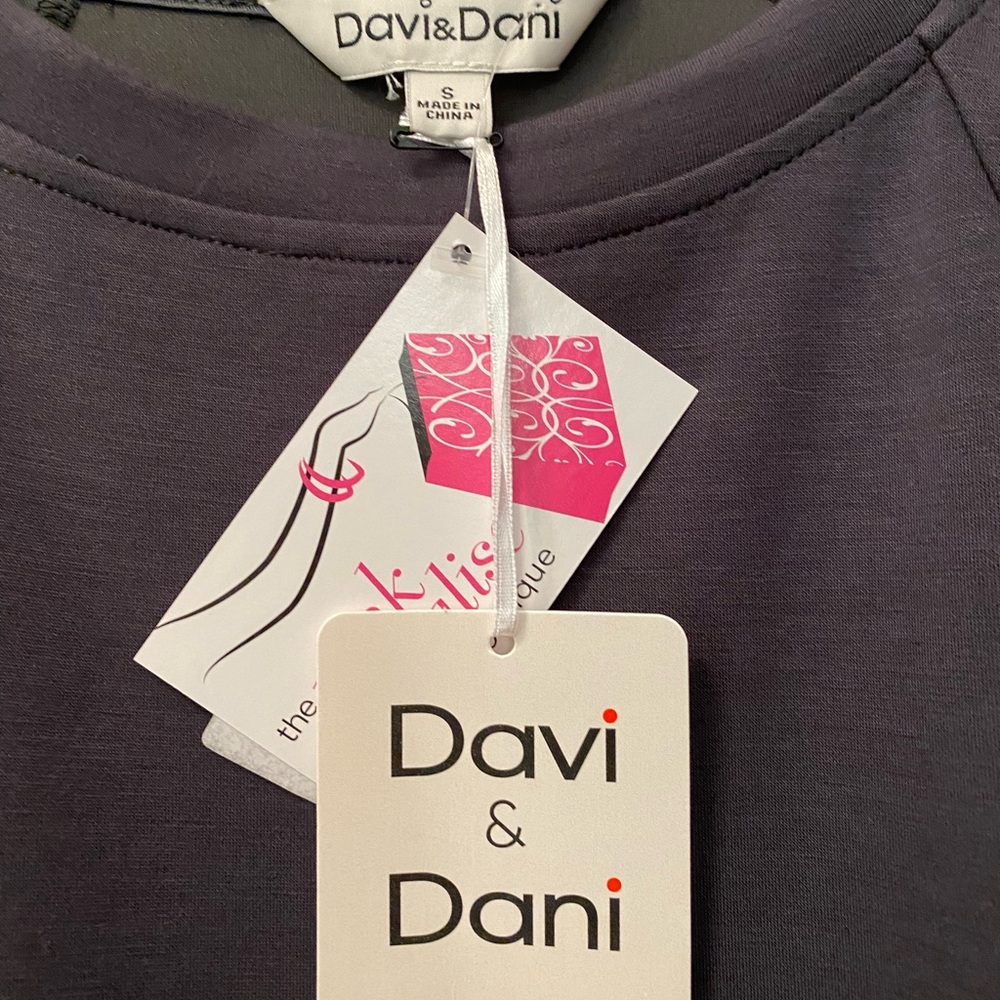 NWT Davi &Dany My Favorite Day Dress Slate cotton